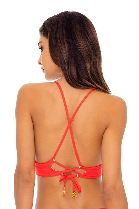 Luli Fama Last Fling RED HOT BUSTIER TOP